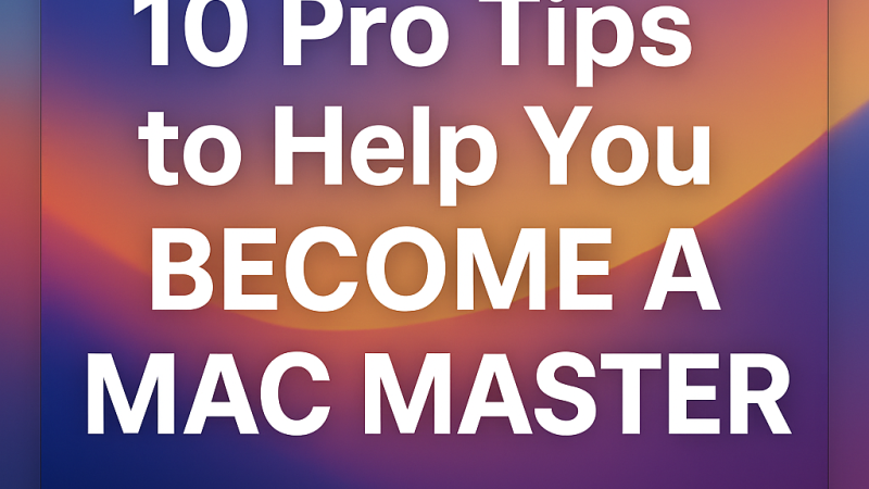10 Pro Tips to Help You Become a Mac Master: Unlock the Full Power of macOS
