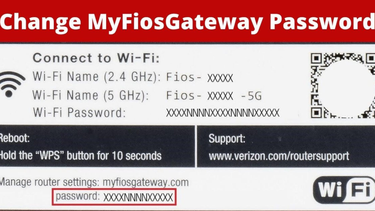 Myfiosgateway Router Login & Manage Wi-Fi Settings