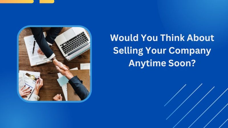 Would You Think About Selling Your Company Anytime Soon?