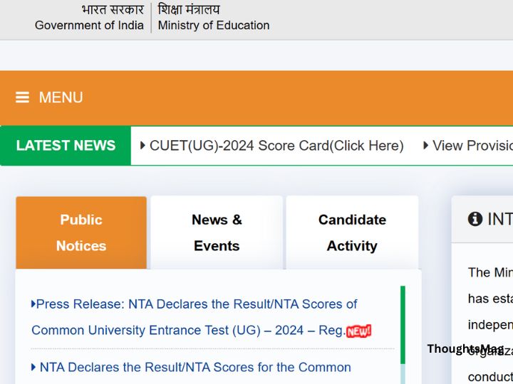 CUET Result Date 2025: Download Scorecard at cuet.nta.nic.in