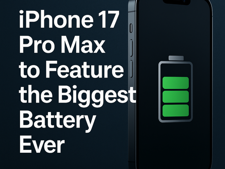 iPhone 17 Pro Max to Feature the Biggest Battery Ever