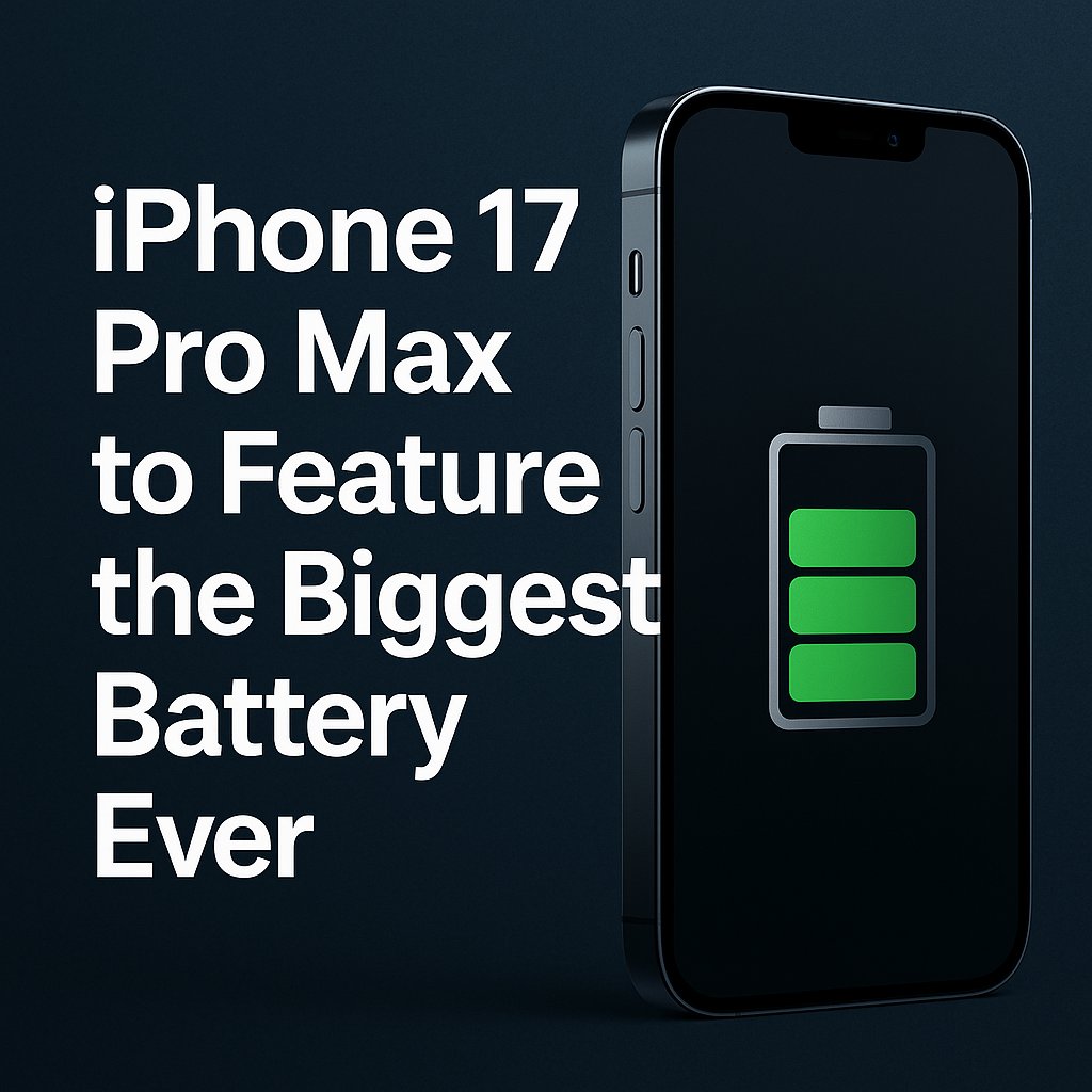 iPhone 17 Pro Max to Feature the Biggest Battery Ever