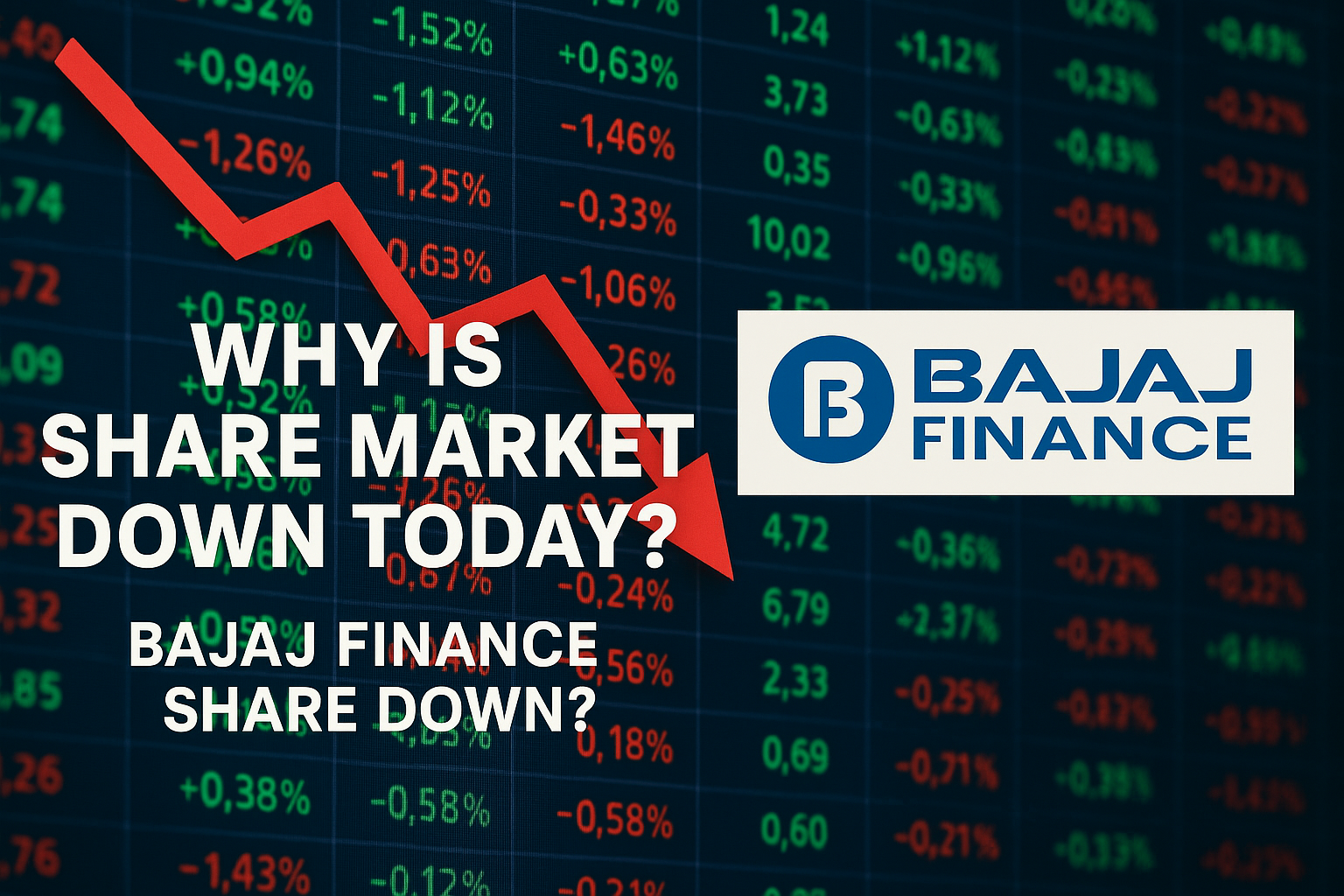 Why Is the Share Market Down Today? A Deep Dive into Bajaj Finance Share Fall and Market Trends