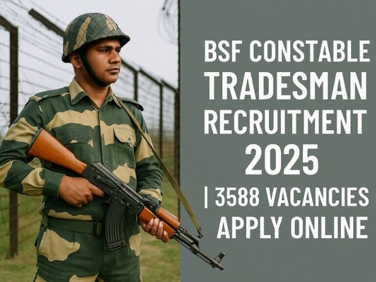 BSF Constable Tradesman Recruitment 2025