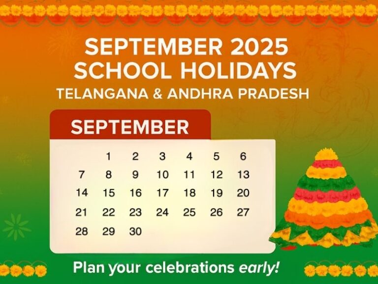 School Holidays in September 2025